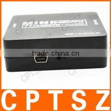Mini HDMI 1.4 to HDMI+Audio Repeater 3D Video & 4Kx2K Audio Extractor Splitter photo-3
