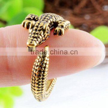 Crocodile Animal Wrap Rings Unique Rings Fine Jewelry Adjustable Rings photo-4
