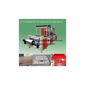 roll plastic pvc pet boxes crease and die cut machine