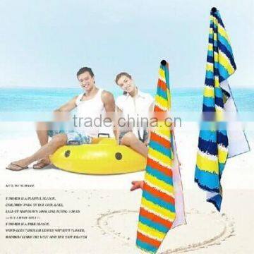 stripe microfiber towel custom beach towel