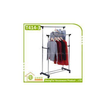 Stainless Steel Garment Storage Cloth Drying Shelf With Wheels
