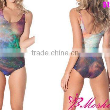 2013 New SEXY Womens European GALAXY RAINBOW SWIMSUIT - LIMITED One Piece Digital Print Backless Wetsuit