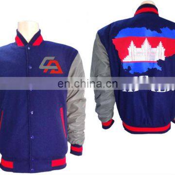 Latest Professional custom baseball varsity jacket/Uniseason custom nylon varsity jackets