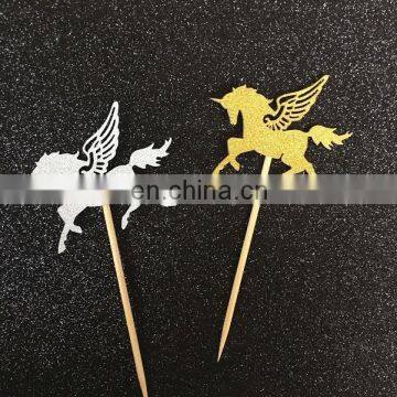 Popular Glitter Unicorn Design Cupcake Topper Unicorn Party Cake Decorations