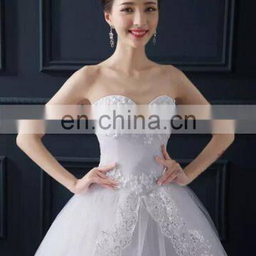 LSO014 Sweetheart With Flower Pattern Cheap Wedding Dresses Gowns Pictures Cascade photo-4