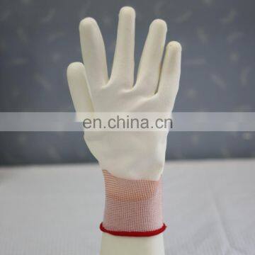 Nylon PU Coating Knitted Mittens Work Hand ESD Gloves C0504E-W photo-2