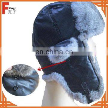 Hot Sale real rabbit fur hat trapper hat