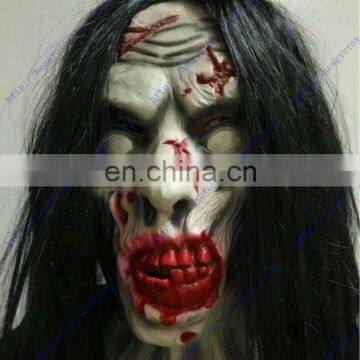 Shocked Undead Bloody Zombie Scary Latex Halloween Mask