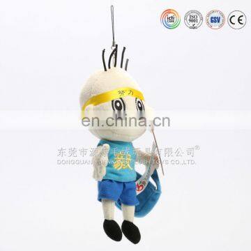 Plush boy doll keychain / Custom key chain marker