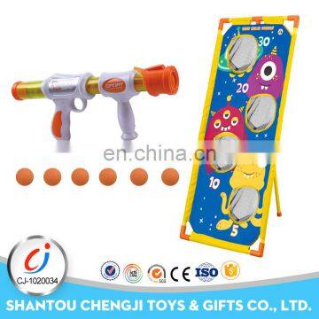 New fashion plastic toy ping pong ball gun shooting game for kids