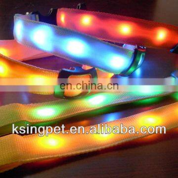 Color thread double exposure LED collar