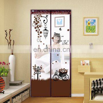 Upgrade Encryption of Romantic Painted Avoiding Magnetic Screen Door Mosquito Curtains For House Decoration