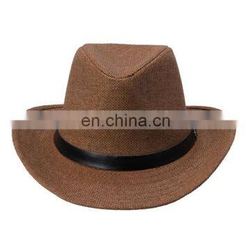 Custom straw cowboy hat for men