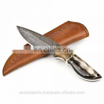 Damascus knifes - custom handmade Damascus fix blade knife with bone handle