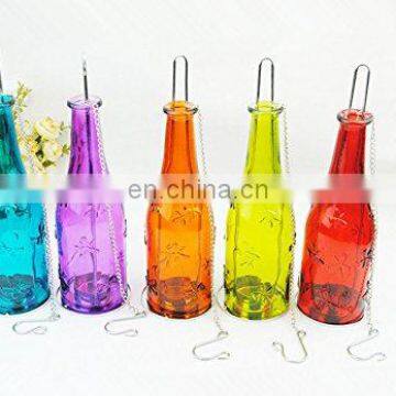 Ratna Handicrafts Glass Bottles Shaped Candle Holder Stand