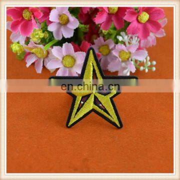 hollow design star shape embroidery patch/applique iron for coat/jeans/blouse