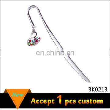 Wholesale jewelry silver metal fancy bookmark clip for children