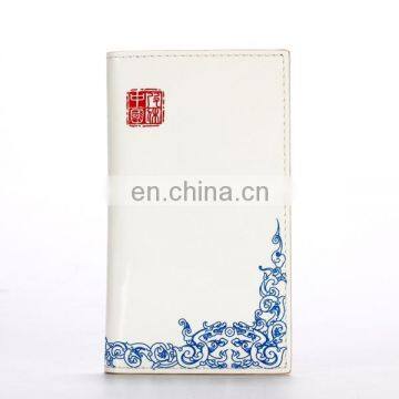 HOT PROFESSIONAL WHITE VINTAGE PATTERN LEATHER WALLET CHINESE