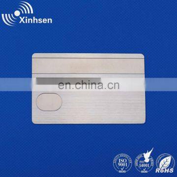 Pure stainless steel chemically etched metal card