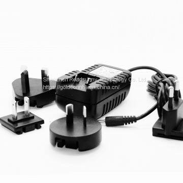 Multi AC plug type power adapter with AU, EU, US, UK standard power supply