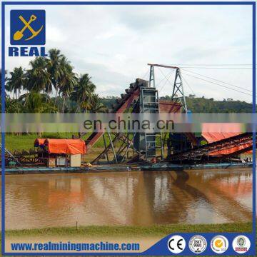 Bucket chain gold suction dredge for sale