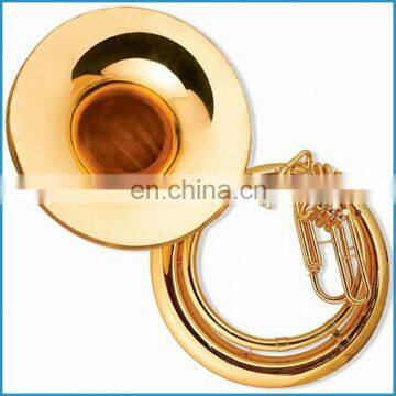 gold lacquer Bb key sousaphone, c key china sousaphone, brass sousaphone