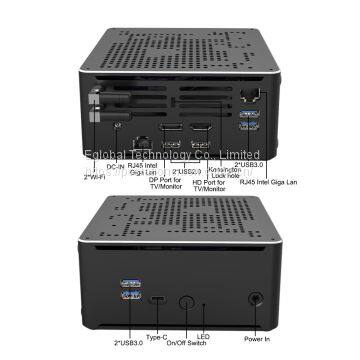 Mini Computer 2 Lan Intel i9 9880H i7 9850H Windows 10 Pro 2*DDR4 2*M.2 NVMe Desktop Gaming PC 4K HTPC DP HDMI photo-4