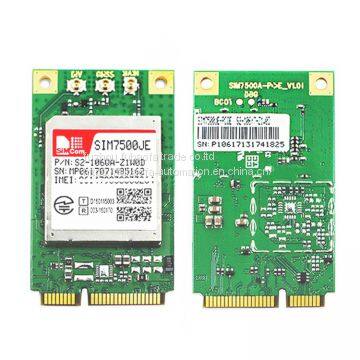 SIM7500JE-PCIE WCDMA 3G 4G LTE module LTE-FDD B1/B8 GNSS GPS Module, SIM7500JE with MINI PCIE