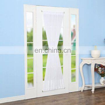 Best Sell Customized White Sheer Door Window Curtain Voile French Door Curtain photo-6