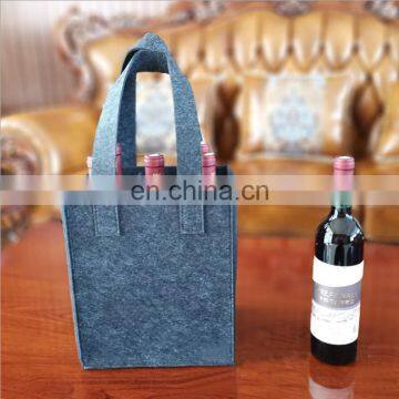 Customized Size 2pcs Set Bag for Gift Felt Christmas Wine Bottle Cover Bags photo-3