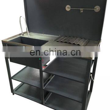 Car Repair Workshop Metal Work Bench Cleaning Trough Bench photo-3