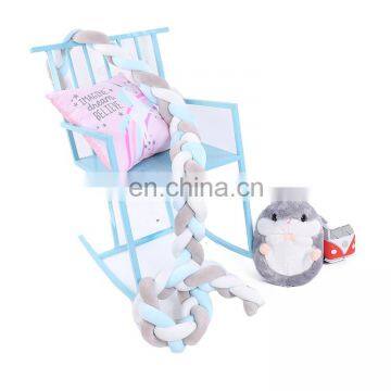 Nursery Cradle Decor Knotted Braided Junior Bed Sleep Safety Padded Plush Cushion /Baby Crib Bumper Plush for Newborn Gift photo-3