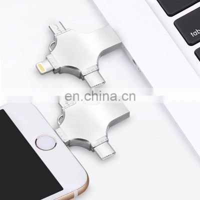 Customized High Speed New Private Hot Sale 4 in 1 USB Flash Drive Type C USB Stick OTG Android/Mobile phone/Computer