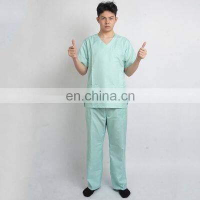 Custom unisex hospital sets anti-static reuse surgical doctors scrub suits medical