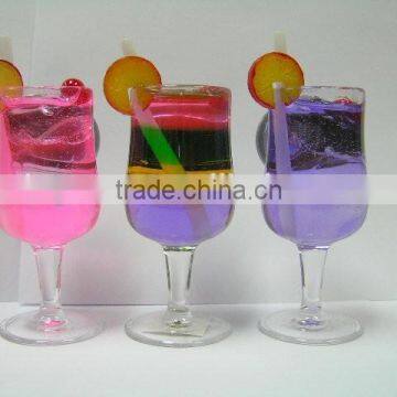 Wholesale Wine Cup Shaped Bottle Fridge Magnet, Resin Ice Cream Sticker