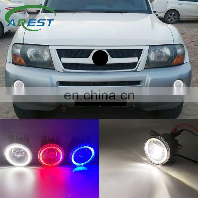 2 Functions For Mitsubishi Pajero V87 V97 2007 - 2014 Auto LED DRL Daytime Running Light Car Angel Eyes Fog Lamp Foglight