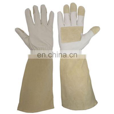 HANDLANDY work home long leather garden gloves long ladies garden gloves rose pruning gloves