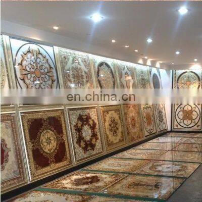 flower design tile golden surface porcelain carpet tile 120x180 cm