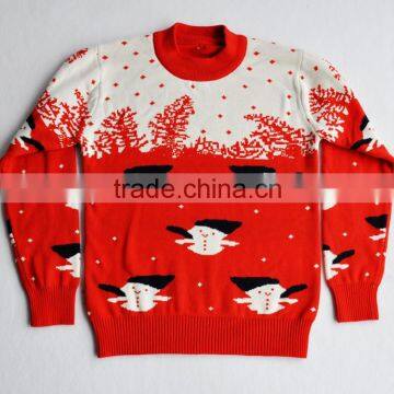 cotton kids christmas pullover jumper High quality Knitted christmas sweater