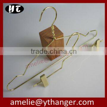 Fashion gold metal hangers for garments high quality finished