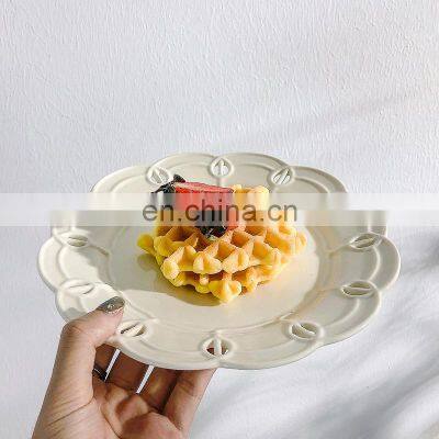Luxury Restaurant Hollow Dinner Party Charger Wedding Porcelain Ceramic Fruit Dessert Dishes Plates Dinnerware photo-3