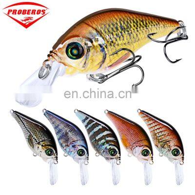 New style sea fishing chubby rock bait 78mm/12G bionic lure plastic hard bait wholesale crank lure