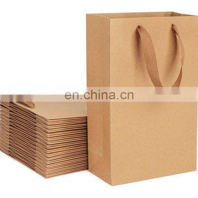 Environmentally friendly packing material recyclable custom size printed colour logo packaging kraft paper bag