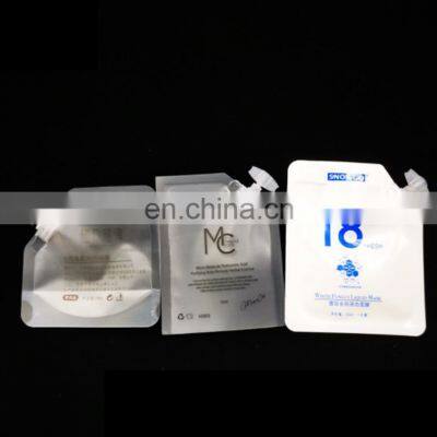 Disposable stand up clear juice milk pouch liquid packaging plastic drink bag with spout in stock customize logo