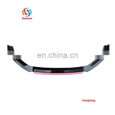 ChangZhou HongHang Factory Automotive Parts 4-stage Spoilers, Glossy Front Bumper Lip Diffuser For V.w Polo 2018 2019 2020