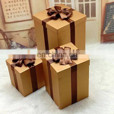 Kraft paper christmas presents display stand cardboard box family boyfriend girlfriend doll gift packaging boxes wholesale