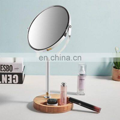 Double sided decorative mirror vanity makeup mirror with jewelry lipstick makeup storage box