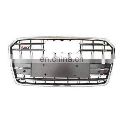 Auto body parts for Audi A7 front grille S7 style Chrome silver gray facelift bumper grill 2016-2019