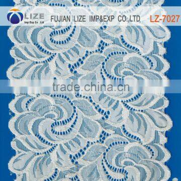 Current elastic featheriness design lace trim LZ-7027