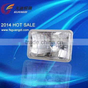 6001 5" rectangular clear glass xenon headlight sealed beam auto lighting with gold supplier in alibababa